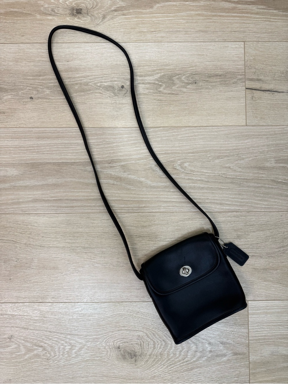 Coach Black Vintage Tango Flap Crossbody Bag